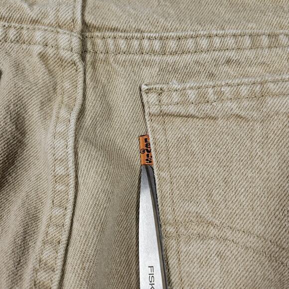 Vintage Levis 550 Orange Tab Jeans Mens 35x32* Relaxed Fit Tapered 90s USA Tan - Picture 12 of 16